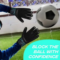 Mănuși de portar BEAST RAGE pentru copii, mărimea 5 (9-12 ani), pentru băieți și fete, mănuși de fotbal, palmă din latex 4mm antiderapant, bandă dublă pentru încheietură, bleu 6