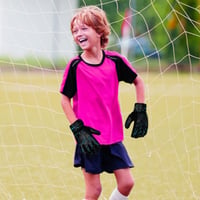 Mănuși de portar BEAST RAGE pentru copii, mărimea 5 (9-12 ani), pentru băieți și fete, mănuși de fotbal, palmă din latex 4mm antiderapant, bandă dublă pentru încheietură, bleu 7