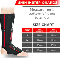 BEAST RAGE Muay Thai Boxzás MMA Taekwondo Sípcsont Védő Párnázott Lábvédelem 5