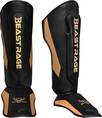 BEAST RAGE Sípvédő Kickboxing Muay Thai MMA Lábvédelem Instep Védelemmel 1