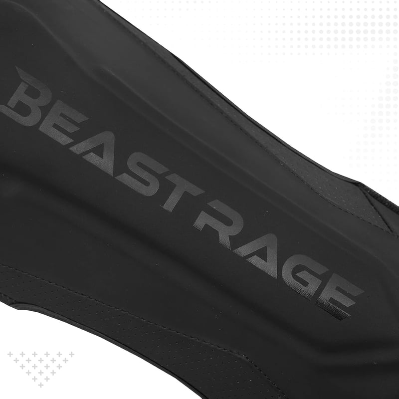 BEAST RAGE Sípvédő Kickboxing Muay Thai MMA Lábvédelem Instep Védelemmel - L, Black