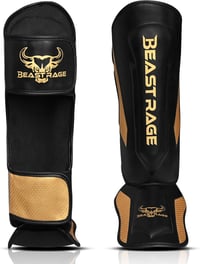 BEAST RAGE Sípvédő Kickboxing Muay Thai MMA Lábvédelem Instep Védelemmel 7