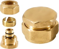 Beatific 2 darab 16 mm x 2 mm sárgaréz csavaros fitting dugó alumínium kompozit csőhöz fűtés és víz csőátmenet DVGW 4
