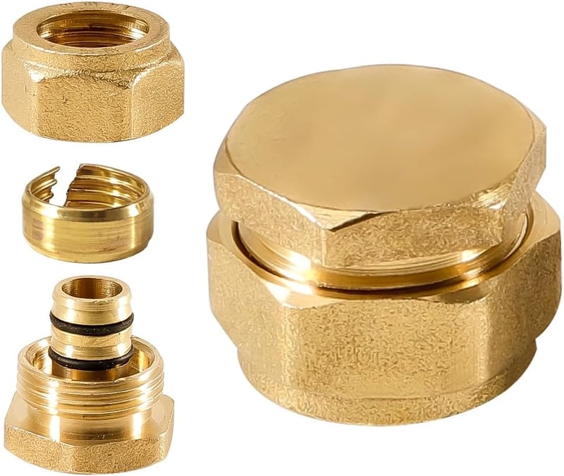 Beatific 2 darab 16 mm x 2 mm sárgaréz csavaros fitting dugó alumínium kompozit csőhöz fűtés és víz csőátmenet DVGW