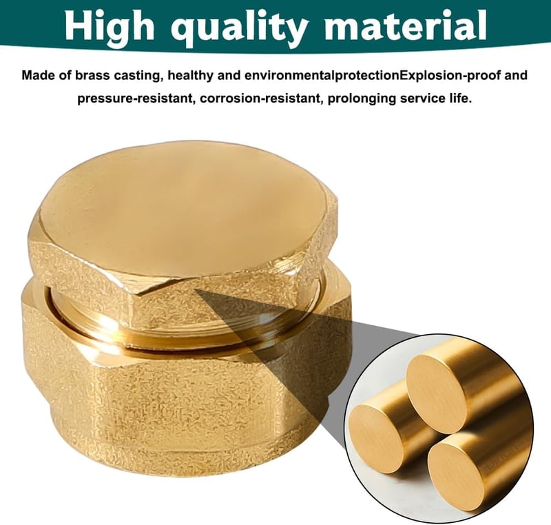 Beatific 2 darab 16 mm x 2 mm sárgaréz csavaros fitting dugó alumínium kompozit csőhöz fűtés és víz csőátmenet DVGW