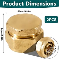 Beatific 2 darab 16 mm x 2 mm sárgaréz csavaros fitting dugó alumínium kompozit csőhöz fűtés és víz csőátmenet DVGW 2