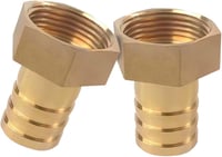 Beatific 2 db 1 col női sárgaréz slagcsatlakozó fúvóka 1 col x 32 mm női menet dugó adapter 2 tömlőbilincssel 4