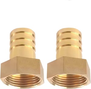 Beatific 2 db 1 col női sárgaréz slagcsatlakozó fúvóka 1 col x 32 mm női menet dugó adapter 2 tömlőbilincssel