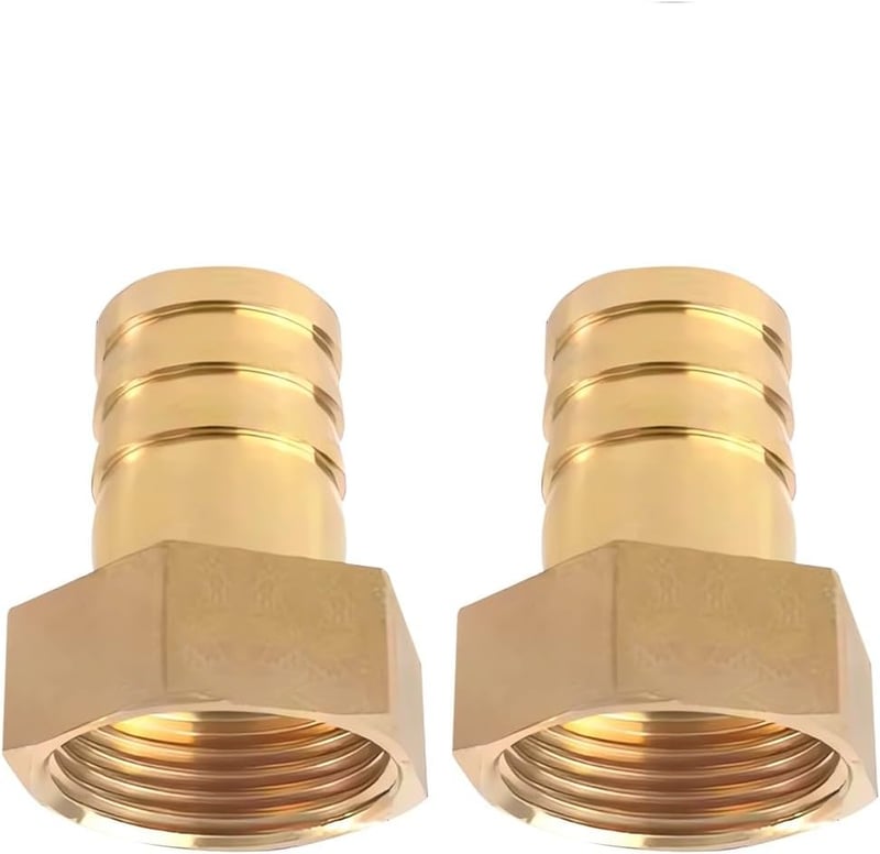 Beatific 2 db 1 col női sárgaréz slagcsatlakozó fúvóka 1 col x 32 mm női menet dugó adapter 2 tömlőbilincssel