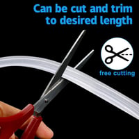 Beatific 2 méter szilikon cső 2x4 mm átlátszó élelmiszerminőségű flexibilis víz levegő olaj 4