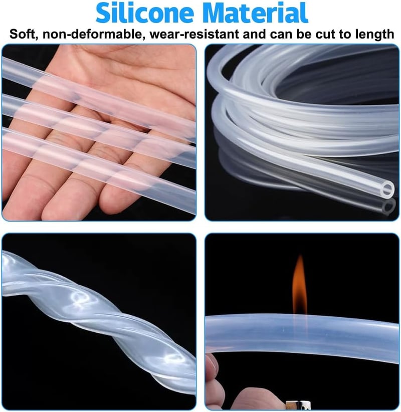 Beatific 2 méter szilikon cső 2x4 mm átlátszó élelmiszerminőségű flexibilis víz levegő olaj