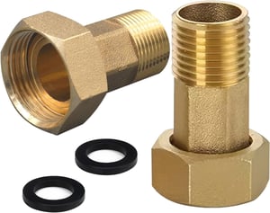 Beatific mosadzná prípojka na vodomer 3/4" vonkajší závit × 1" vnútorný závit - 2 ks