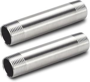 Beatific DN20 produžetak cijevi od nehrđajućeg čelika 3/4" MV x MV, 100 mm - 2 kom