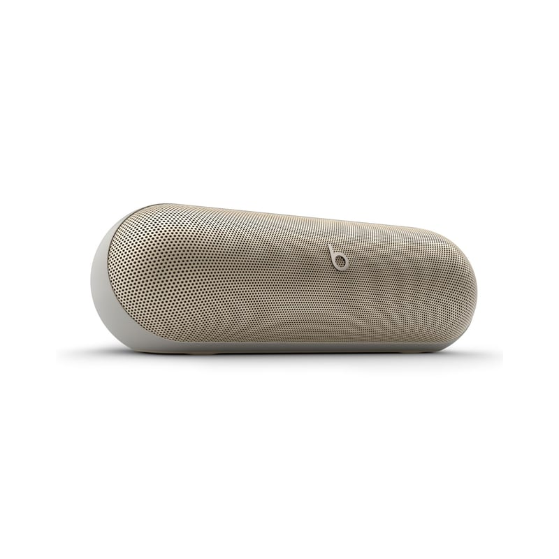 Bluetooth reproduktor Beats Pill – v šampanskej farbe, prenosný, vodoodolný (IP67), 24-hodinová výdrž batérie, kompatibilný s Apple aj Androidom, vstavaný mikrofón