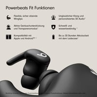 Bezdrôtové športové slúchadlá Beats Powerbeats Fit s potlačením hluku, IPX4, 30 hodín výdrže batérie, s nabíjacím puzdrom, kompatibilné s Apple a Android 2