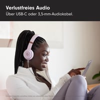 Beats Solo 4 bezdrôtové Bluetooth on-ear slúchadlá, 50-hodinová výdrž batérie – oblačná ružová 5
