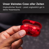 Beats Solo Buds Bezdrôtové Bluetooth slúchadlá – 18-hodinová výdrž batérie – Kompatibilné s Apple a Android – Vstavaný mikrofón – Priehľadná červená 3