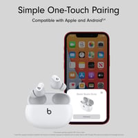 Beats Studio Buds skutočne bezdrôtové Bluetooth slúchadlá s aktívnym potlačením hluku, vstavaným mikrofónom, kompatibilitou s Apple a Androidom, odolné voči potu, biele 5