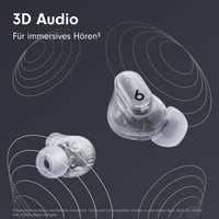 Beats Studio Buds+ True Wireless slúchadlá s potlačením hluku, vstavaným mikrofónom, kompatibilitou s Apple a Androidom, odolnosťou voči potu a Bluetooth pripojením – priehľadné 5
