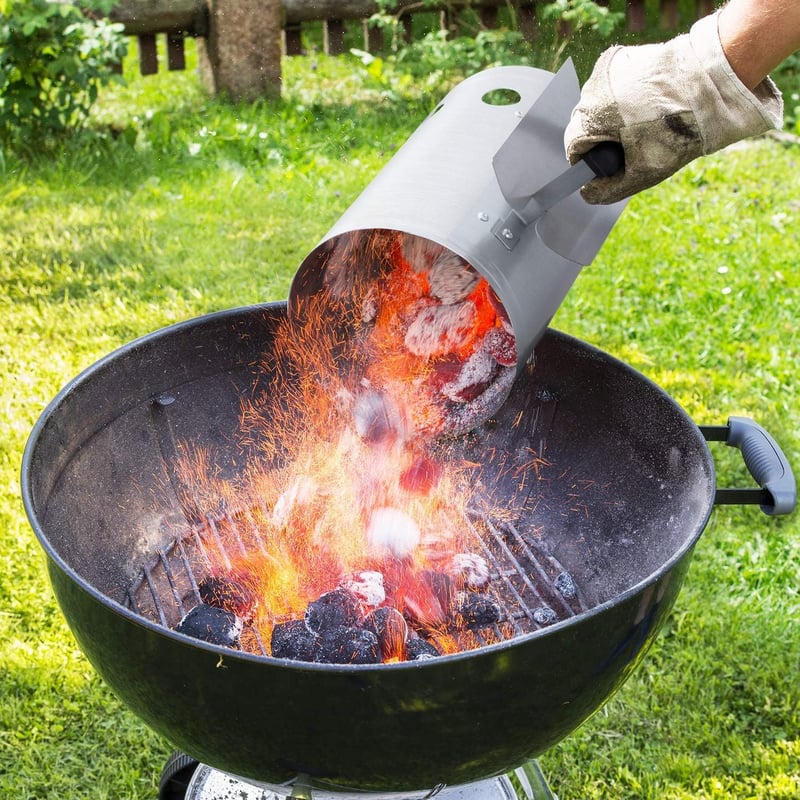 BEAU JARDIN Rapidfire 28x18cm Széngyújtó BBQ Grillhez Biztonsági Fogantyúval