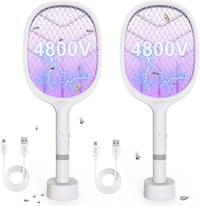 BeauFIvv elektromos légyfogó UV csapda 4800V USB töltős szúnyog és legyirtó 2db 1