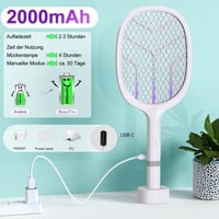 BeauFIvv elektromos légyfogó UV csapda 4800V USB töltős szúnyog és legyirtó 2db 3