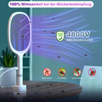 BeauFIvv elektromos légyfogó UV csapda 4800V USB töltős szúnyog és legyirtó 2db 2