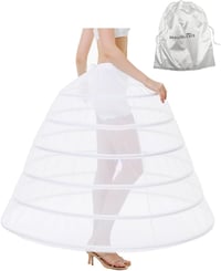 BEAUTELICATE Crinoline Petticoat 6 Karikás Rockabilly Menyasszonyi Ruha Alá 1