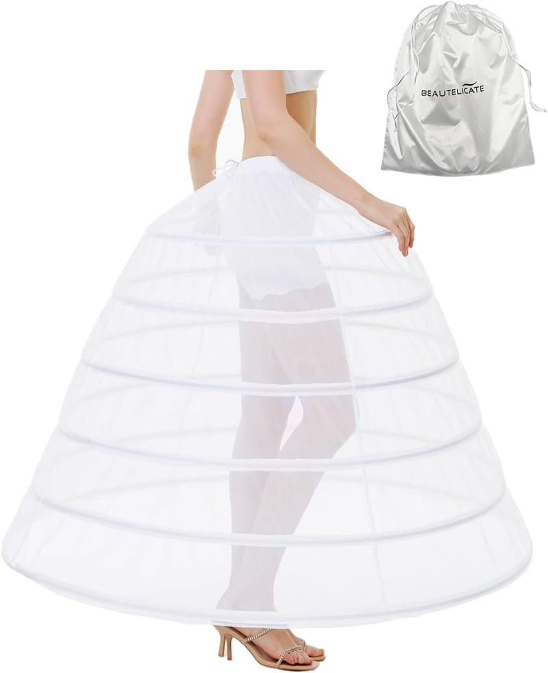 BEAUTELICATE Crinoline Petticoat 6 Karikás Rockabilly Menyasszonyi Ruha Alá