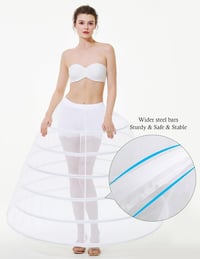 BEAUTELICATE Crinoline Petticoat 6 Karikás Rockabilly Menyasszonyi Ruha Alá 5