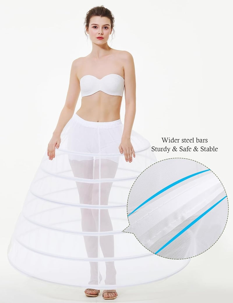BEAUTELICATE Crinoline Petticoat 6 Karikás Rockabilly Menyasszonyi Ruha Alá