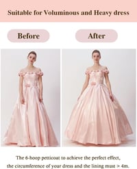 BEAUTELICATE Crinoline Petticoat 6 Karikás Rockabilly Menyasszonyi Ruha Alá 3