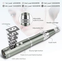 Beautlinks Elektromos Mikrodermaroller Toll 0-2,5mm - 4 LED Fénnyel, 6 Sebességgel, Bőrfiatalító Eszköz Ránctalanításhoz, Pattanások Ellen ( 2