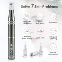 Beautlinks Elektromos Mikrodermaroller Toll 0-2,5mm - 4 LED Fénnyel, 6 Sebességgel, Bőrfiatalító Eszköz Ránctalanításhoz, Pattanások Ellen ( 5