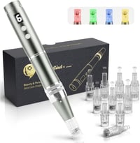 Beautlinks Elektromos Mikrodermaroller Toll 0-2,5mm - 4 LED Fénnyel, 6 Sebességgel, Bőrfiatalító Eszköz Ránctalanításhoz, Pattanások Ellen ( 1