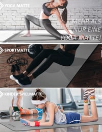 Saltea de yoga BEAUTYOVO de 8 mm, antiderapantă, cu curea de transport, saltea fitness TPE pentru Pilates și antrenament 5