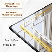 Oglindă de podea și de perete BEAUTYPEAK Premium, 150 x 40 cm, cu ramă din aluminiu, sticlă incasabilă, albă 5