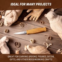 BeaverCraft C4 fa faragókés 8 cm durva faragáshoz és kanálfaragáshoz faipari eszköz kezdőknek és profiknak 8