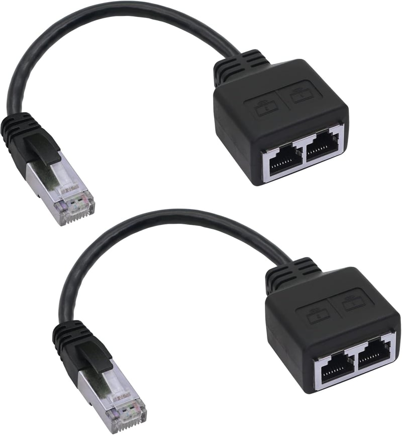 GINTOOYUN RJ45 Hálózati Adapter Kábel (22,6 cm) - Apa-Anya Csatlakozó Laptophoz, PC-hez, Routerhez - Hálózatváltáshoz