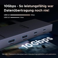 UGREEN Revodok Pro USB C Hub 10Gbps Dokkoló - 2 HDMI 4K@60Hz Kettős Kijelző, 100W PD Töltés, USB 3.2 Portok, XPS, Chromebook, Surface Pro Ko 5