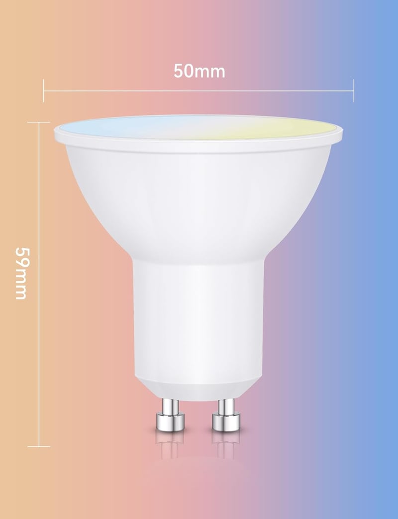 Aigostar 6.5W GU10 Alexa okosizzó, Bluetooth Mesh, 555LM, állítható színhőmérséklet, 6 db szett távirányítóval