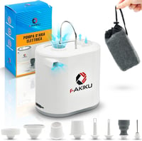 Fakiku Elektromos Levegőpumpa 6-in-1 - Hordozható Akkumulátoros Pumpa Matracokhoz, Úszógumikhoz, Vákuumzsákokhoz - 4000mAh, 240 l/min 1
