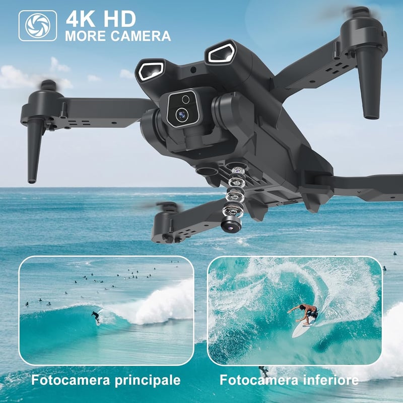 TTROARDS Mini Drón 1080P HD Kamerával - Kezdőknek, Gesztus Vezérléssel, 2 Akkumulátorral, 20 Perces Repülési Idővel, WiFi, Fekete