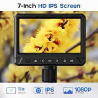 BEBANG 7 hüvelykes LCD digitális mikroszkóp 1200x, 12MP 3024P érme és forrasztási nagyító, PC nézet, 32GB SD, Windows MacOS, fehér 5