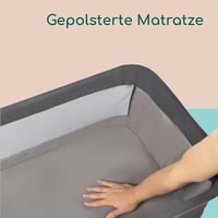 Bebeconfort Calidoo 2 v 1 detská postieľka a prístelka, 0-6 mesiacov (0-9 kg), 5 výškových polôh, polohovateľná, sieťované bočnice, Tinted Graphite 7