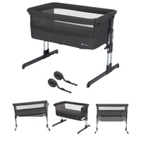 Bebeconfort Calidoo 2 v 1 detská postieľka a prístelka, 0-6 mesiacov (0-9 kg), 5 výškových polôh, polohovateľná, sieťované bočnice, Tinted Graphite 1