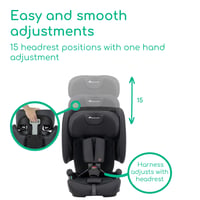 Bebe Confort Ever & Go i-Size ISOFIX Gyerekülés 76-150 cm, Full Black - Autósülés Biztonsági Gyermekülés 4