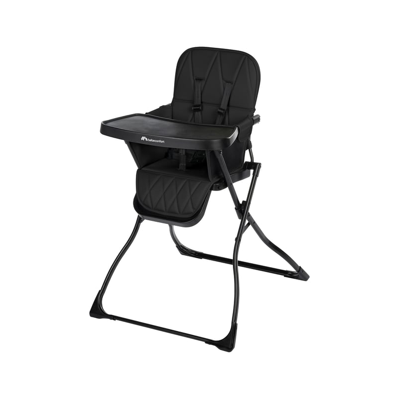 Skladacia detská stolička na kŕmenie Bebeconfort Lily, 6 mesiacov – 3 roky, 9 – 15 kg, ultrakompaktná, ľahká (4 kg), mäkké polstrovanie, skladanie jednou rukou, Tinted Graphite