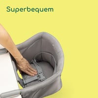 Bebeconfort Malva asztali etetőszék babáknak, 6 hó - 3 év (15 kg), biztonságos rögzítés, összecsukható, könnyű (1,8 kg), Mineral Grey 4