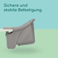Bebeconfort Malva asztali etetőszék babáknak, 6 hó - 3 év (15 kg), biztonságos rögzítés, összecsukható, könnyű (1,8 kg), Mineral Grey 3